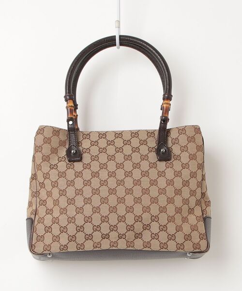GUCCI（グッチ） GGキャンバス バンブー トートバッグ - ベージュ 