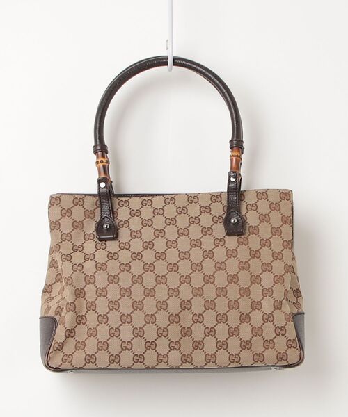 GUCCI（グッチ） GGキャンバス バンブー トートバッグ - ベージュ
