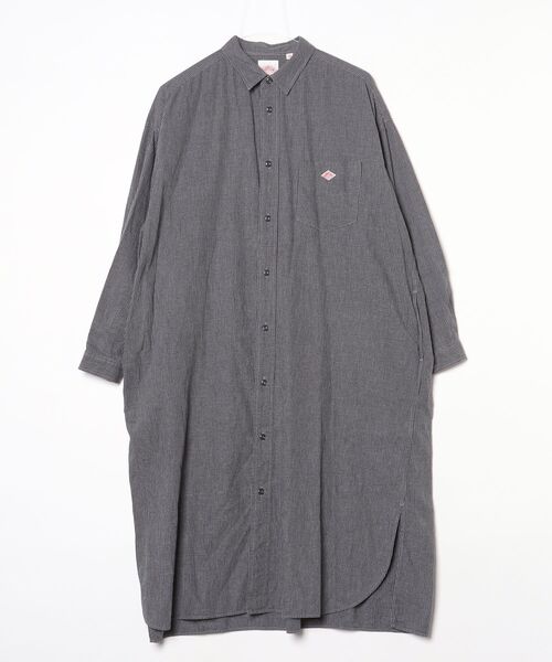 Danton（ダントン） ワンポイントシャツワンピース 38 グレー