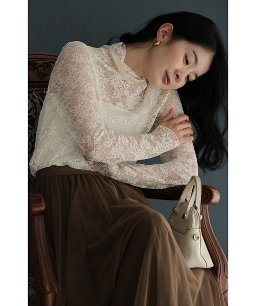 「CAWAII」 長袖カットソー L~LL アイボリー レディース_画像4