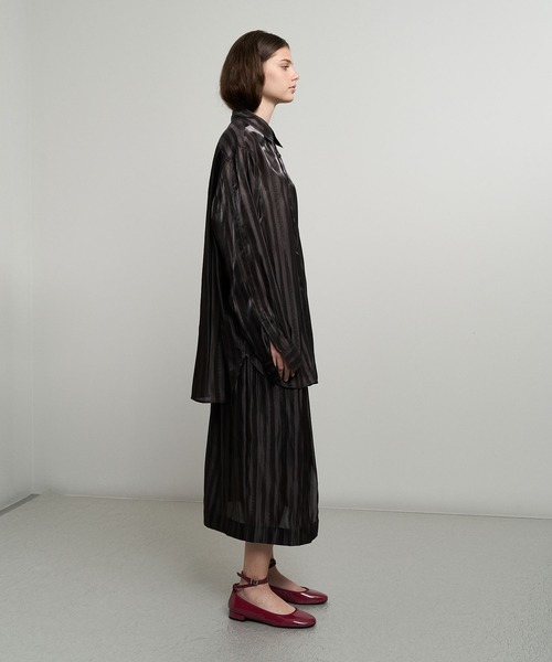 「CHARLES & KEITH」 フラットパンプス 22.5cm バーガンディー レディース_画像9