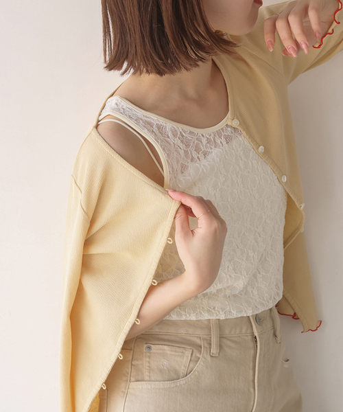 SLOBE IENA（スローブイエナ） tシャツ 「シリーズあり」カットレース