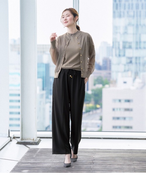 AOYAMA ワイドパンツ パンツ ドローコードワイドパンツ「涼