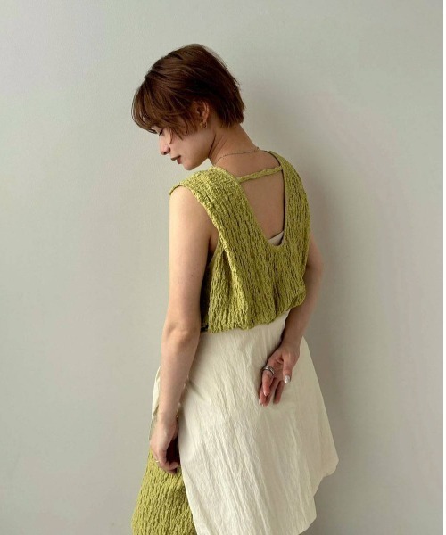 ワンピース Sleeveless Shirring Onepieceの画像
