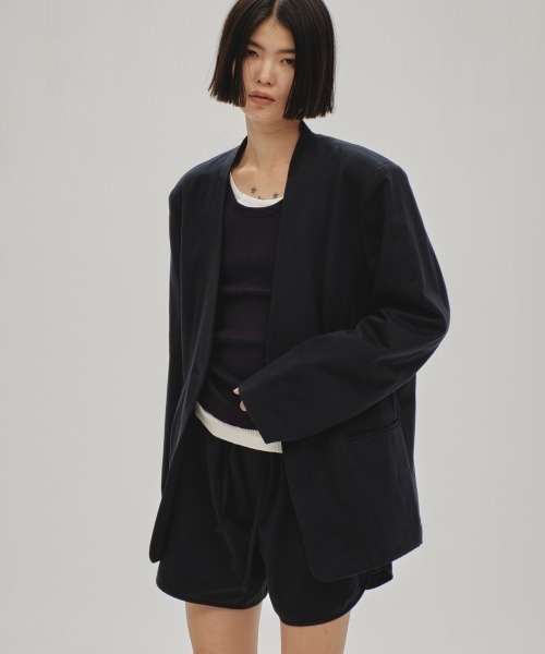 ノーカラージャケット TODAYFUL - todayful 36 TODAYFUL 「TODAYFUL」 ノーカラージャケット 36inch ネイビー