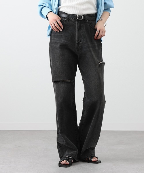 「COLONY 2139」 デニムパンツ MEDIUM ダークブルー レディース_画像2