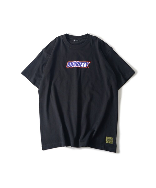 「Subciety」 半袖Tシャツ - ブラック メンズ_画像3