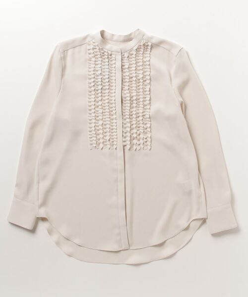 「Demi-Luxe BEAMS」 長袖ブラウス 36 ホワイト レディース_画像2