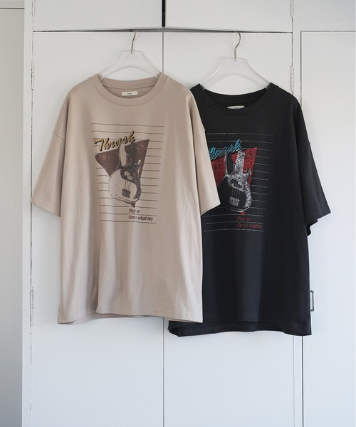 anuke（アンヌーク） tシャツ 半袖 Print Over T-Shirts レディース