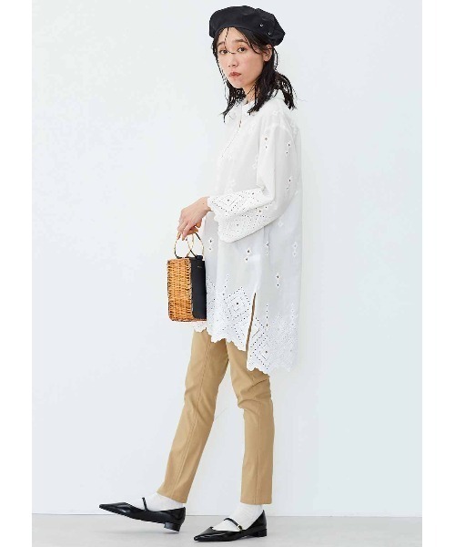 「Live in comfort」 7分袖チュニック X-LARGE ブラック レディース_画像7