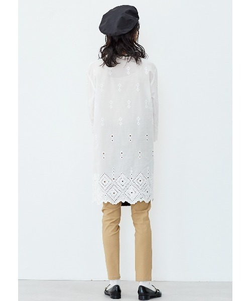 「Live in comfort」 7分袖チュニック X-LARGE ブラック レディース_画像8