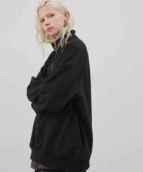 「AIVER」 スウェットカットソー MEDIUM ブラック メンズ_画像3