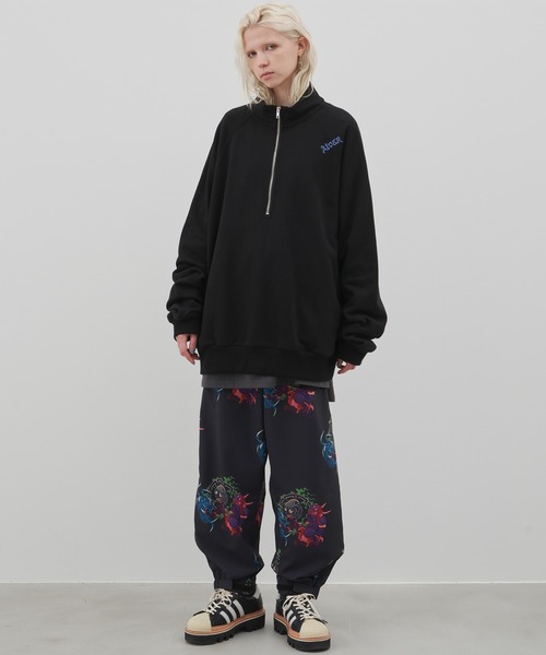 「AIVER」 スウェットカットソー MEDIUM ブラック メンズ_画像6