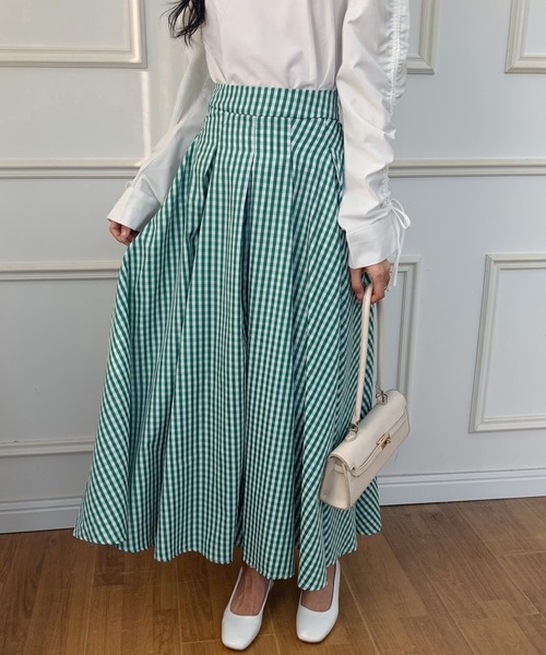 「ECLIN」 スカート M ネイビー レディース_画像2
