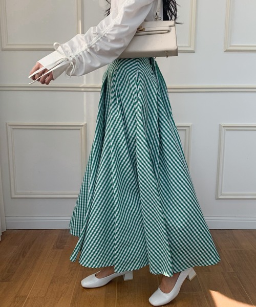 「ECLIN」 スカート M ネイビー レディース_画像3