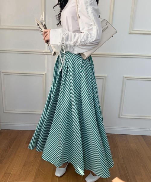 「ECLIN」 スカート M ネイビー レディース_画像6