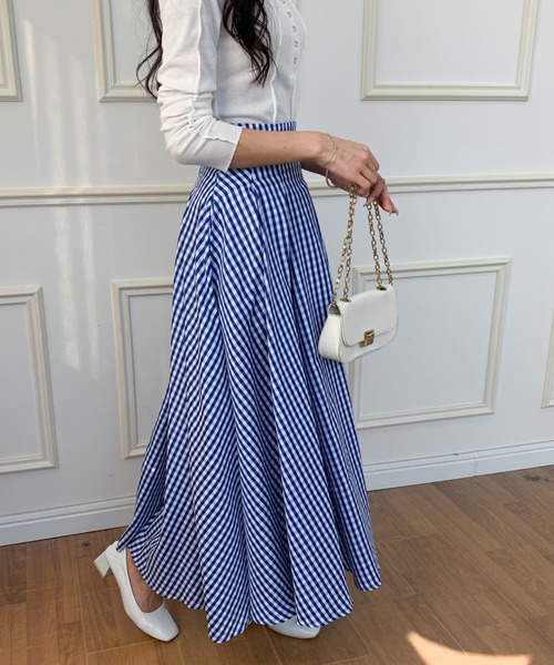 「ECLIN」 スカート M ネイビー レディース_画像8