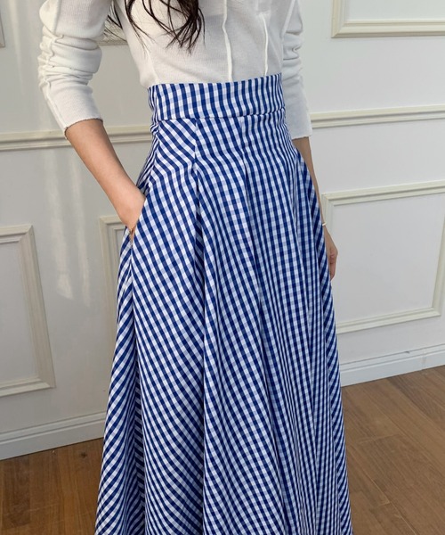 「ECLIN」 スカート M ネイビー レディース_画像9