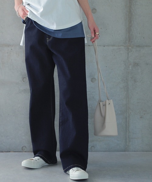 「HUG.U」 デニムパンツ - ネイビー レディース_画像5