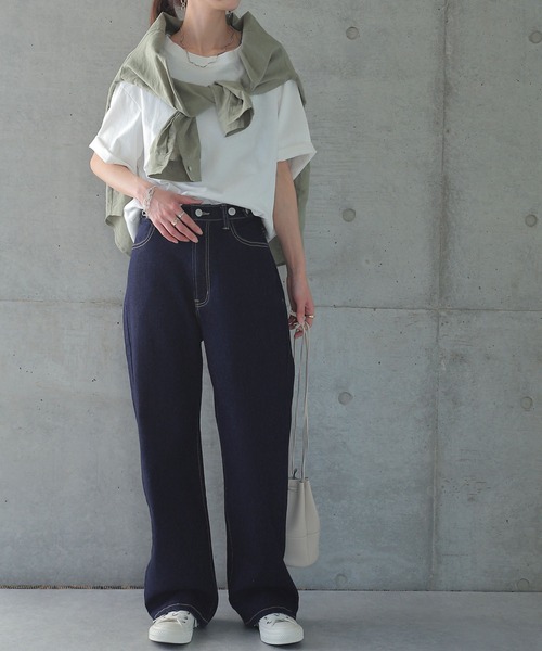 「HUG.U」 デニムパンツ - ネイビー レディース_画像6