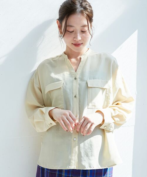 「le.coeur blanc」 長袖ブラウス 38 イエロー レディース_画像3