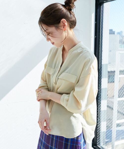 「le.coeur blanc」 長袖ブラウス 38 イエロー レディース_画像5