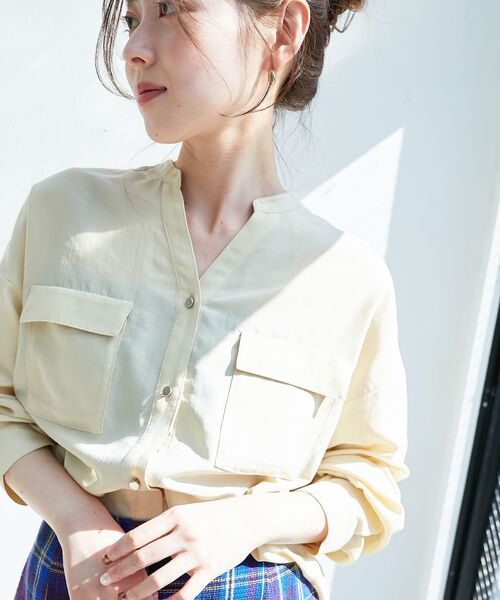 「le.coeur blanc」 長袖ブラウス 38 イエロー レディース_画像7