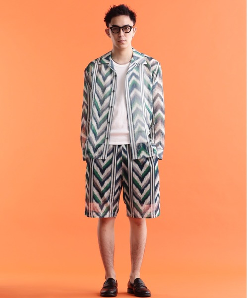 「Schott」 長袖シャツ M ブルー メンズ_画像2