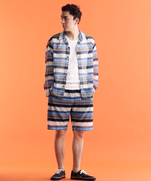 「Schott」 長袖シャツ M ブルー メンズ_画像3