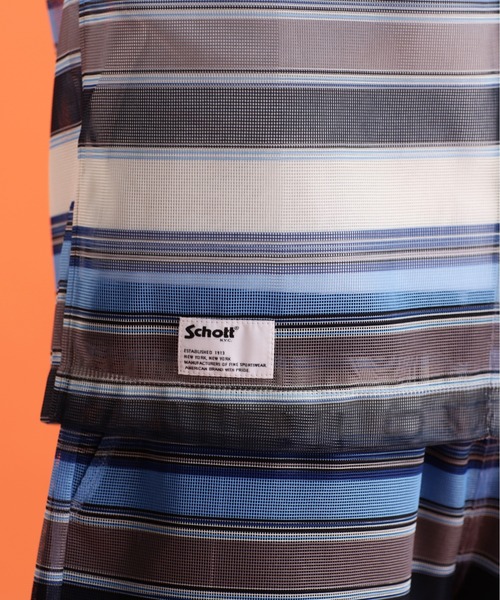 「Schott」 長袖シャツ M ブルー メンズ_画像9