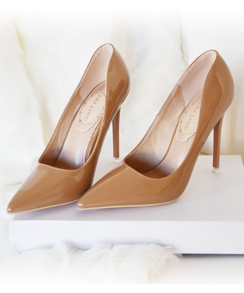 Lace Ladies（レースレディース） パンプス エナメルポインテッドトゥ