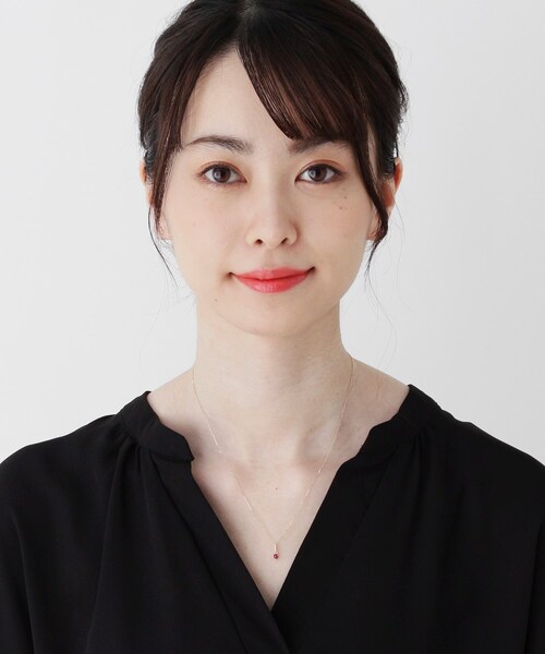 ネックレス 「WEB限定」K10スピリチュアルストーン（ルビー）ネックレス レディースの画像
