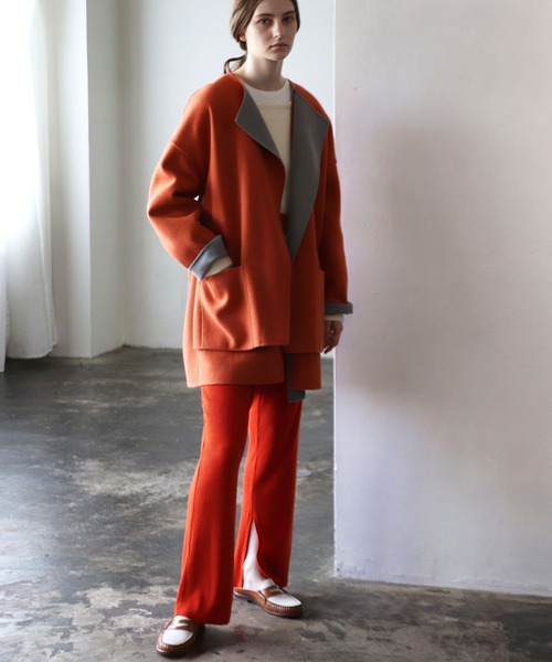 DRESSLAVE（ドレスレイブ） パンツ rib layered slit knit pants