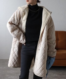 Fizz（フィズ） ブルゾン ジャンバー フード付き 裏ボアキルティング