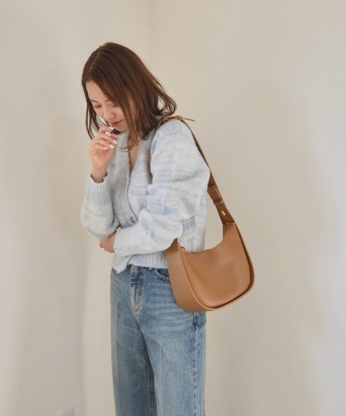 未使用保管品 ブリー 2way ショルダーバッグ ホーボー ヌメ革 付属品完備 Reurie' ショルダーバッグ バッグ ハーフムーンバッグ / 2WAY
