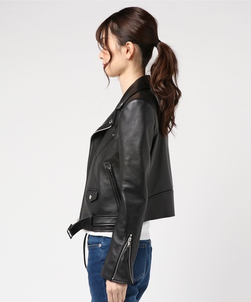 レディース ジャケット ライダースジャケット LAMBSKIN BIKER JACKET｜zozo｜04