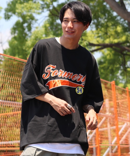 Bling Leads tシャツ 半袖 「Bl」「Bling leads」ワッペンオーバー