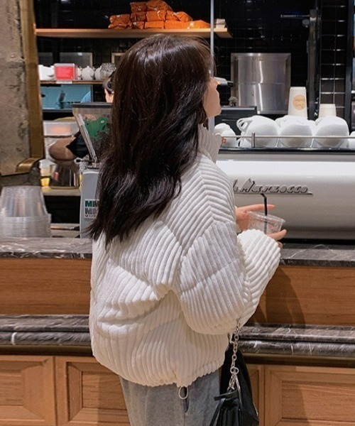 ダウンコート ダウンジャケット 「選べる素材」新素材登場！コーデュロイ/合皮ダウン レディース | LACーVERT | 21