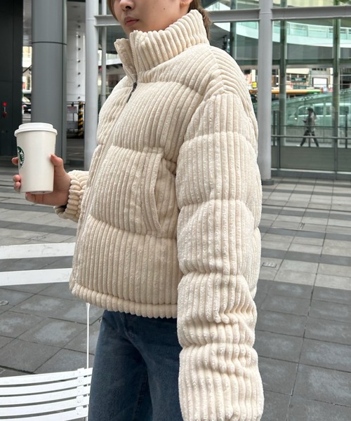 ダウンコート ダウンジャケット 「選べる素材」新素材登場！コーデュロイ/合皮ダウン レディース | LACーVERT | 25