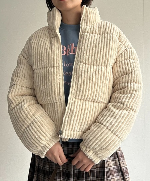 ダウンコート ダウンジャケット 「選べる素材」新素材登場！コーデュロイ/合皮ダウン レディース | LACーVERT | 31