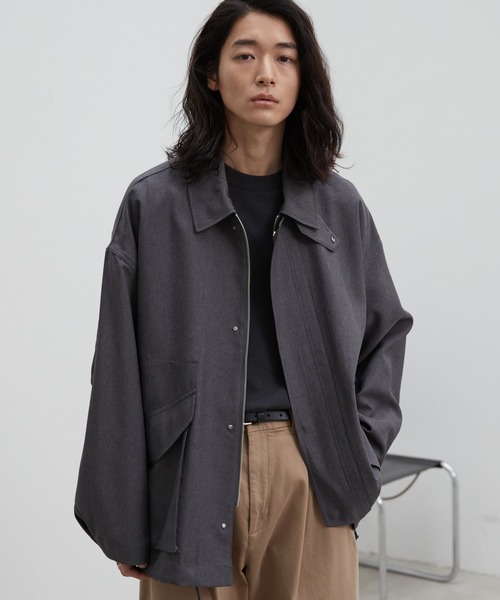 WYM ライトグレー Sサイズ WYM LIDNM ブルゾン アウター LIGHT WEIGHT WIDE FLIGHT BLOUSON