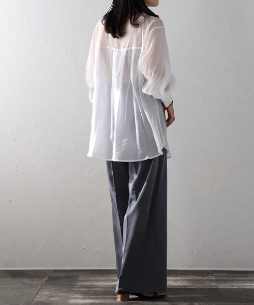 acka シアーオーバーブラウス sheer over flare blouse – Acka online store