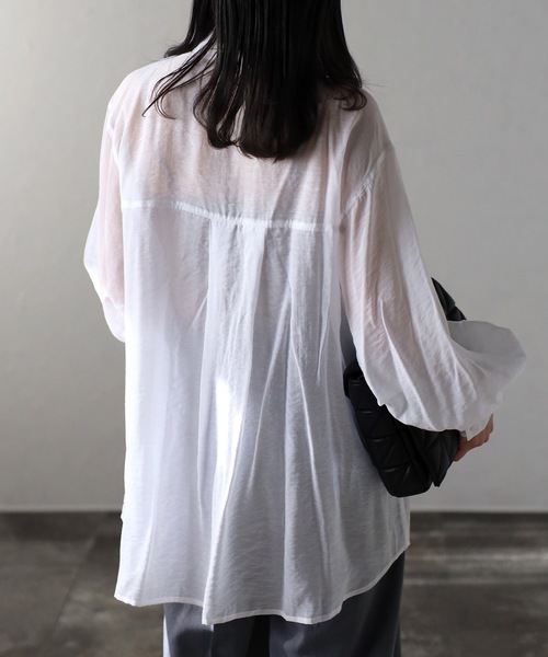 acka シアーオーバーブラウス acka sheer over flare blouseの通販 by shop｜ラクマ