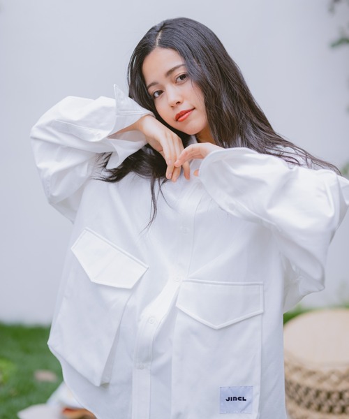 JINCL（ジンクル） シャツ flap pocket oxford shirts メンズ
