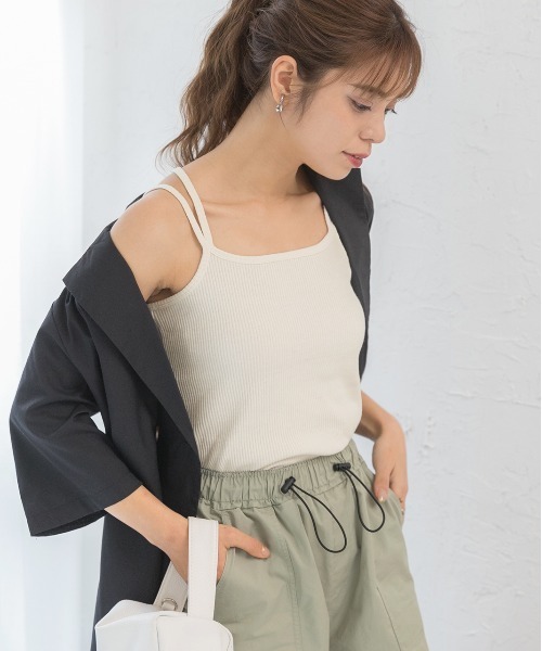 ad thie（アドティエ） キャミソール ダブルストラップ バッククロス