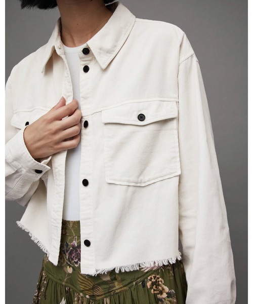 ブラウス シャツ ZIVA CORDUROY SHIRT JACKET | ZIVA コーデュロイ シャツ ジャケット レディース ALLSAINTS ブラウス シャツ ZIVA CORDUROY SHIRT JACKET