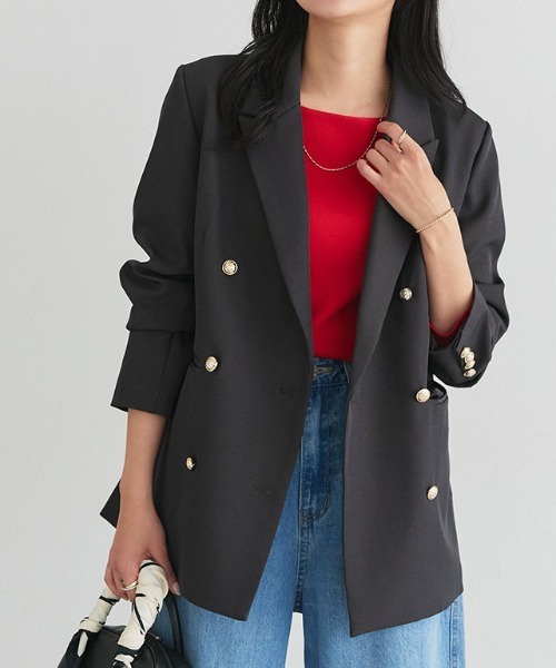 Pierrot（ピエロ） ジャケット テーラードジャケット ダブルボタン