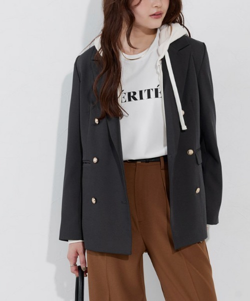 Pierrot（ピエロ） ジャケット テーラードジャケット ダブルボタン
