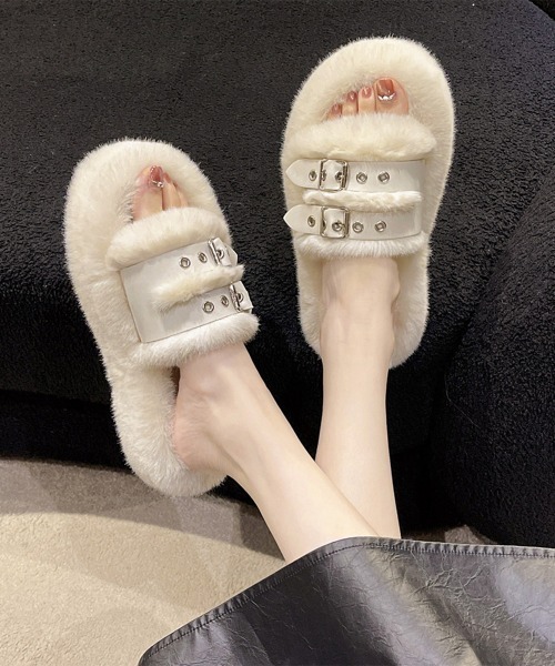 miniministore（ミニミニストア） サンダル ファーサンダル レディース