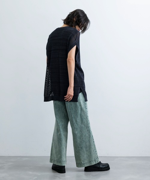 JUNEベスト JUNRED ベスト ジレ ヘザーメッシュルーズベスト メンズ